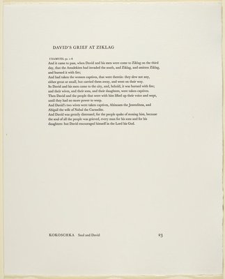 Alternate image of 23. David's grief at Ziklag by Oskar Kokoschka