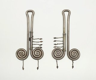AGNSW collection Woman's ear ornaments (padung-padung) late 19th century-early 20th century
