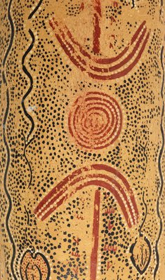 Alternate image of Wallaby and yam dreaming (Coolamon) by Bill Stockman Tjapaltjarri