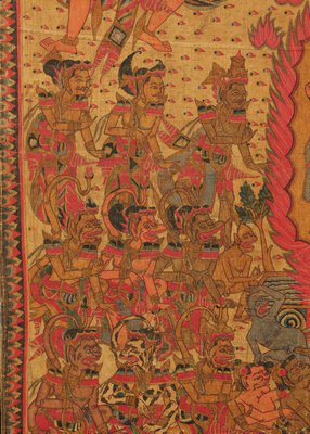 Alternate image of Tabing (shrine hanging) depicting Sita's ordeal of fire from the Ramayana by 