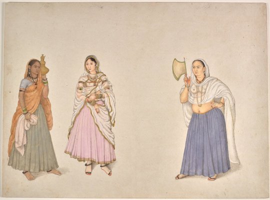 Alternate image of A woman and two attendants by Company style