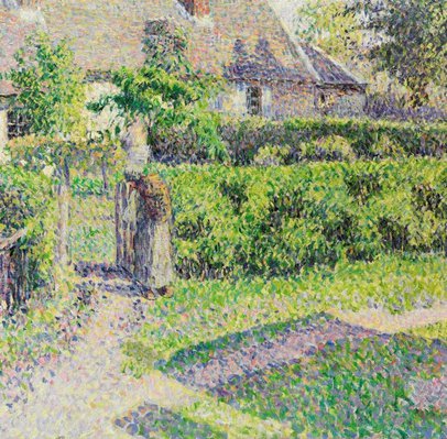 Alternate image of Peasants' houses, Éragny by Camille Pissarro