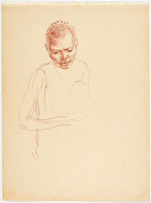 Alternate image of recto: (Study of female native)
verso: (Study of mother nursing a child) by Nora Heysen