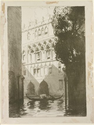 AGNSW collection Arthur Streeton Canal scene, Venice 1912