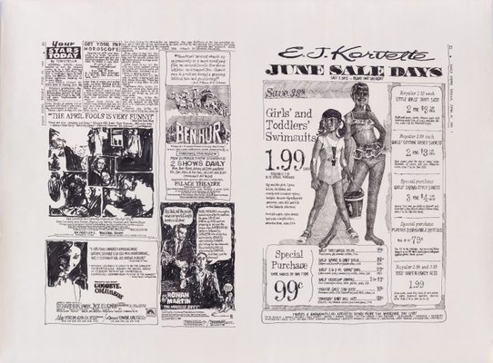 Alternate image of The New York Daily News on the day before the Stonewall Riot copied by hand from microfilm records by Mathew Jones