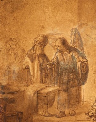 Alternate image of The angel visiting Tobit and his family by Constantin Adrien Renesse