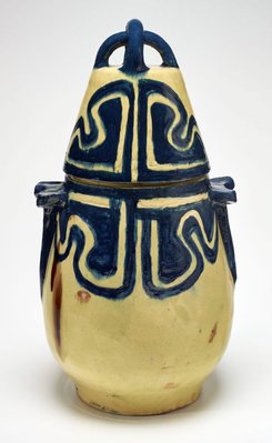Alternate image of Conical pot with lid by Anne Dangar