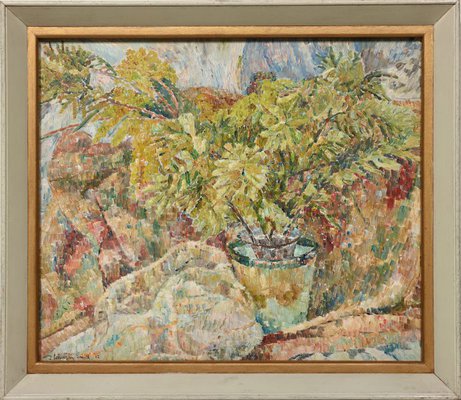 Alternate image of Drapery and wattle by Grace Cossington Smith
