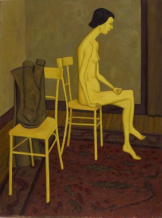 AGNSW collection John Brack Nude with two chairs 1957