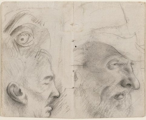 Alternate image of Studies of old men (recto); (studies of old men) (verso) by Eric Wilson