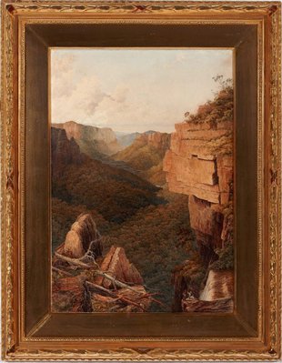 Alternate image of Govett's Gorge, looking towards the valley of the Grose, New South Wales by Charles Edward Hern
