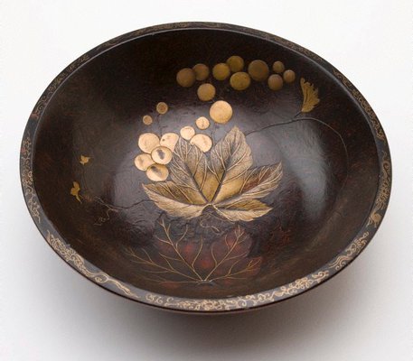 Alternate image of Bowl with design of grapes by Meiji export ware
