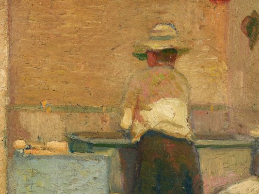 Alternate image of Woman at a washtub by Nils Gren
