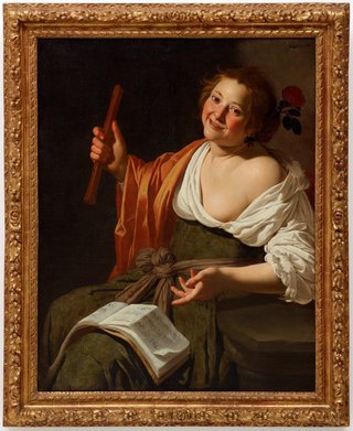 AGNSW collection Jan van Bijlert Girl with a flute circa 1630