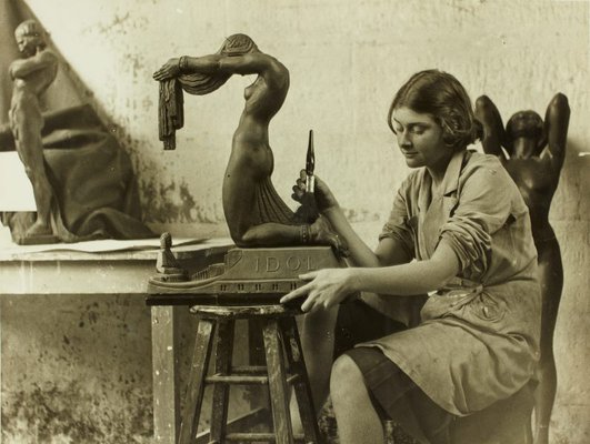 Alternate image of Barbara Tribe working on 'Idol' 1931 by World Photographer
