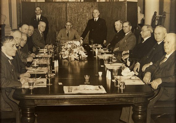 Alternate image of Luncheon given by the Board of Trustees to commemorate a gift of new board room furniture from Howard Hinton by Unknown