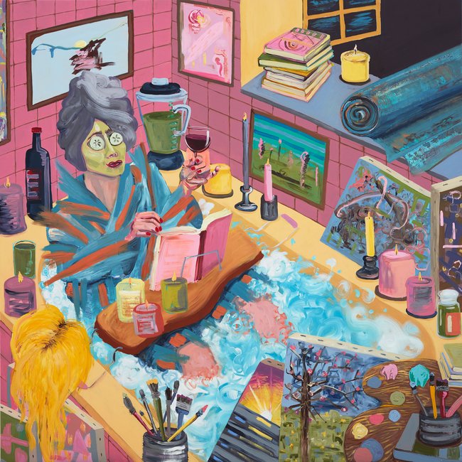 AGNSW prizes Amber Boardman Self-care exhaustion, from Archibald Prize 2018
