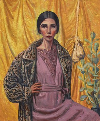 AGNSW prizes Yvette Coppersmith Self-portrait, after George Lambert, from Archibald Prize 2018