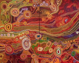 AGNSW prizes Ken Family Collaborative Seven Sisters, from Wynne Prize 2016
