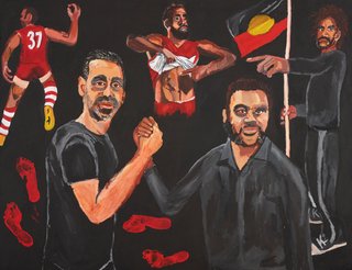 AGNSW prizes Vincent Namatjira Stand strong for who you are, from Archibald Prize 2020