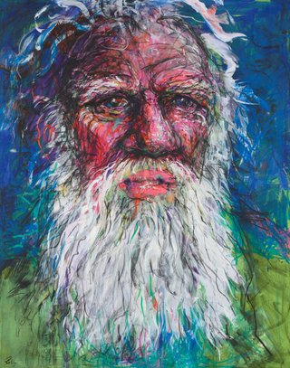 AGNSW prizes Craig Ruddy 'Dark emu' – portrait of Bruce Pascoe, from Archibald Prize 2020