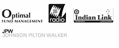 Optimal Fund Management, SBS Radio, Indian Link, Johnson Pilton Walker logos