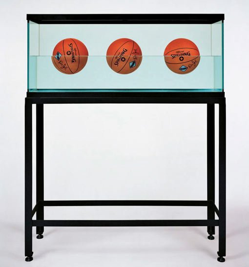 Jeff Koons, Three ball 50/50 tank (Spalding Dr JK Silver series), 1985
