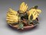 	Qing dynasty 1644–1911, 'Painted wood carving of Buddha’s-hand fruit on plate’, porcelain, wood, jade, silk, 11.5 × 15 cm, National Palace Museum, Taipei. Photo: © National Palace Museum, Taipei